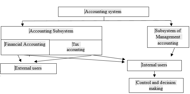 The structure of the accounting system of the economic entity